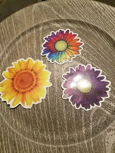 Lotto di 3 adesivi decalcomanie fiori Patagonia - Foto 1 di 4