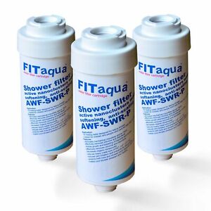 3x Duschfilter Reisefilter FitAqua Harrpflege gegen Kalk Chlor Rost Allergie (7,