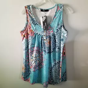 MIROL Women Summer Sleeveless V Neck Solid Color Casual Swing Shirts Flowy Tank - Picture 1 of 7