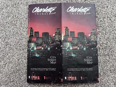 1990 Charlotte NC Street Map – Chamber of Commerce Business Directory - Image 1 of 4