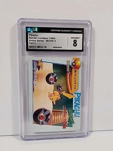 Pikachu Movie 13 Bandai Carddass 1998 Anime Pokemon Japanese Card Graded CGC 8 - Picture 1 of 7