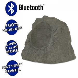 Theater Solutions Wireless 60W Rechargeable Bluetooth Rock Speaker Slate Grey - Picture 1 of 8
