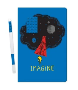 IQ LEGO Schreibwaren Notizbuch mit Gelstift - Imagine - Picture 1 of 6