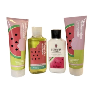Bath and Body Works Watermelon Lemonade Body Wash & Cream Lotion Bundle Of 4 - Picture 1 of 2
