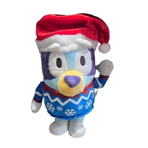 Bluey 2 Fuß Weihnachten Plüsch Greeter Weihnachtsmütze Schneeflocke Pullover stehende Dekor - Bild 1 von 3