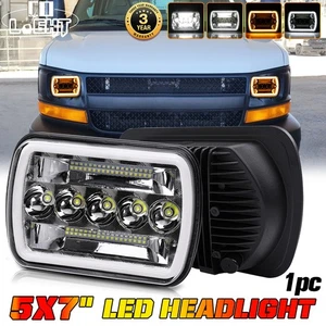 NEW Brightest 7X6" 5X7" LED Headlight DRL For Chevy Express Cargo 2500 3500 Van - Picture 1 of 13