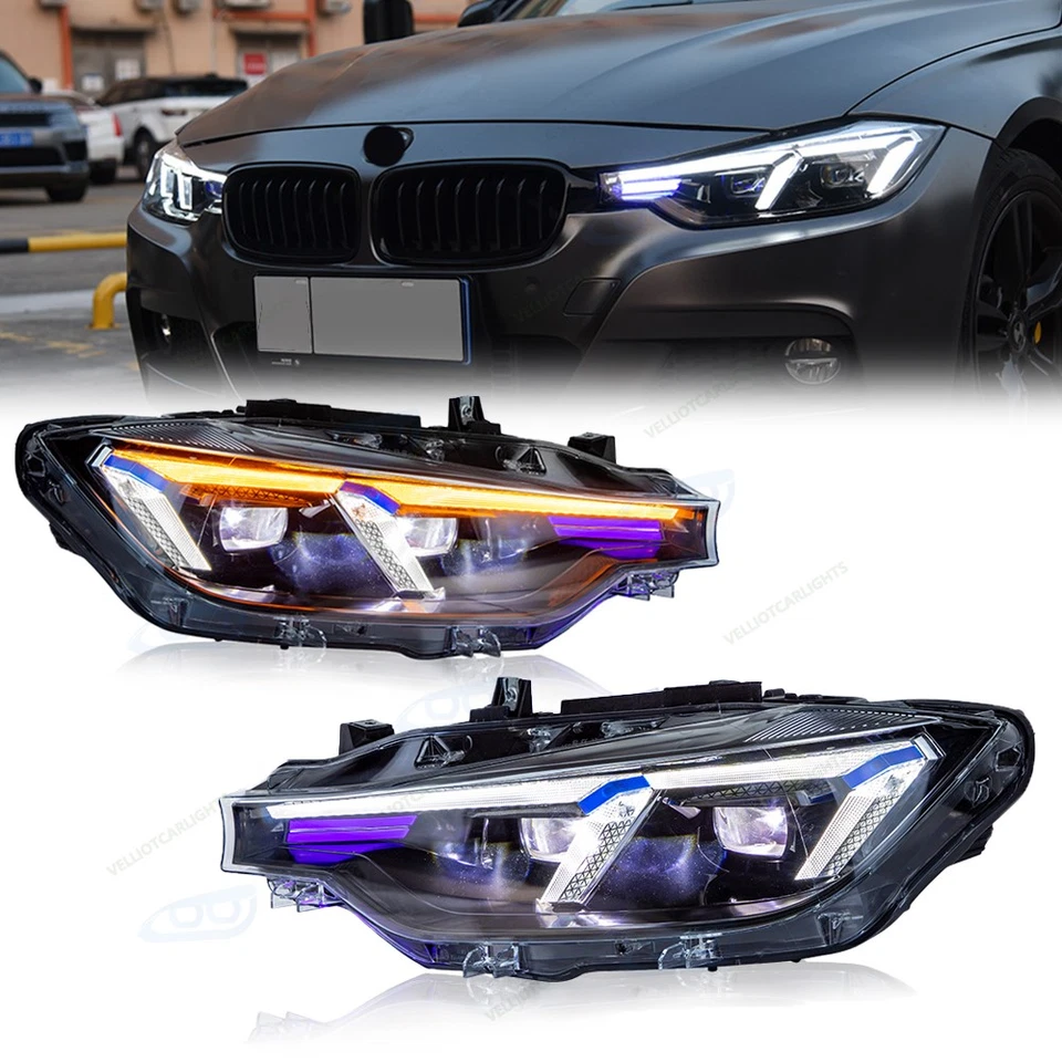 For BMW 3 Series F30 F31 2012-2015 Halogen Xenon Retrofit LED Headlights - Изображение 1 из 4