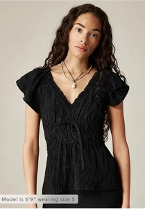 Nwt J. Crew Palermo Top Black  Size  Medium  - Picture 1 of 8