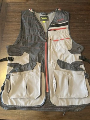 Cabelas New Era Shooting Vest Mens Sz XL Gray Full Zip Mesh Outdoors Hunting - Image 1 of 2