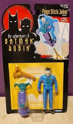 Vintage 1995 Kenner Pogo Stick Joker from The Adventures Of Batman & Robin MOC - Image 1 of 2