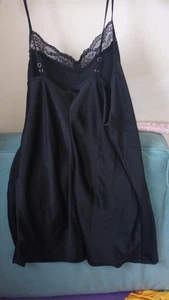 Vestido sin mangas Gilligan & O’Malley satinado encaje negro encaje talla XXL - Imagen 1 de 4