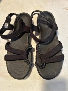 Skechers Goga Mat Women's Strappy Sandals  Black Size 8 - Picture 1 of 4