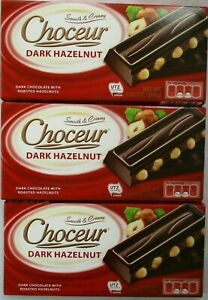 3 CHOCEUR PREMIUM CHOCOLATE DARK HAZELNUT 7.05-oz PACKS