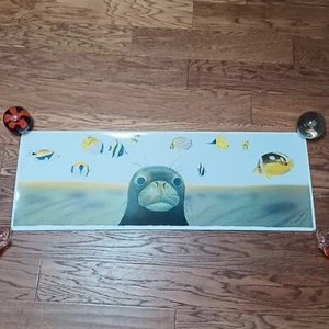 Wyland Hawaiian Sea Life. Original Art Signed Lithograph 14x39" # 1816/2000. LOA - Picture 1 of 7