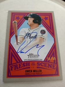 2019 MINT Topps Heritage Minor LG /99 Owen Miller Rookie RC Guardians Autograph - Picture 1 of 2