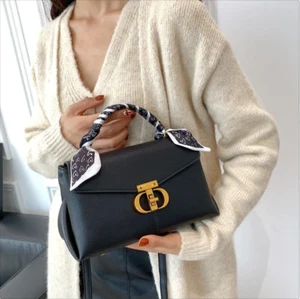 Leather bags for Women Tote bag Messenger bag Satin Scarf Ladies Travel work - Picture 1 of 23