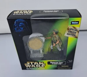 Nueva moneda Star Wars Power of the Force Princesa Leia Endor POTF 1998 Kenner sin usar, en caja - Imagen 1 de 8