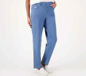 Quacker Factory DreamJeannes Heart Pocket Leg Pants Medium Wash XXS A568858 - Picture 1 of 1