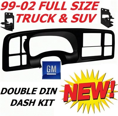 99 00 01 02 SILVERADO SIERRA CAR STEREO RADIO DOUBLE DIN DASH KIT DP3002B DP3002 - Image 1 of 4