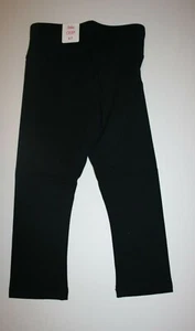 NEW Justice Girls Black Stretch Crop Pedal Leggings 6 7 year Soft Knit - Picture 1 of 2