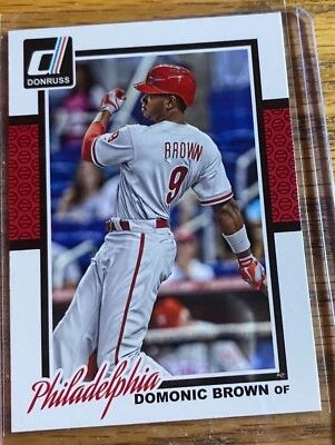 2014 Donruss Baseball #153 Domonic Brown  Philadelphia Phillies MLB Baseball - Image 1 of 2