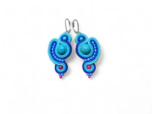 Ohrringe, hergestellt in Soutache-Technik, handgenäht. - Bild 1 von 5