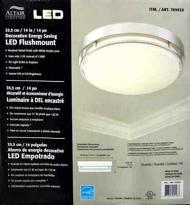 Altair Lighting LED 14 inch Flushmount Dimmable Light Fixture