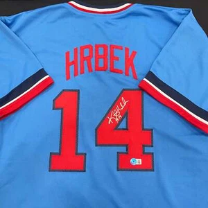 Kent Hrbek Autographed Blue Pro-Style Jersey Minnesota Twins Beckett Signed Auto - Picture 1 of 4