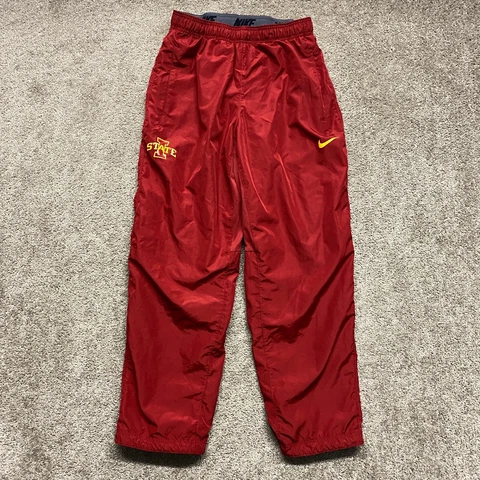 Iowa State Cyclones Pants Mens Large Red Nike Windbreaker Storm Fit Sweatpants Cover