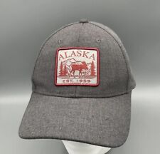 Ace USA Grey State Of Alaska Patch Hat Adjustable Cap Strapback OSFM Destination