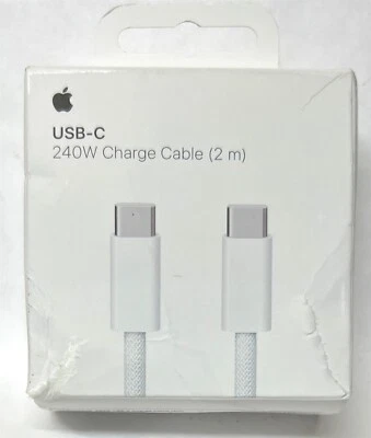 Apple - 240W USB-C Charge Woven Cable (2 m) - White - Image 1 of 3