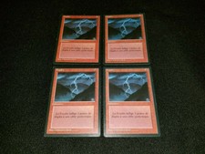 MTG 4x Revised red uncommon LP French FBB Lightning Bolt - ships w/ tracking