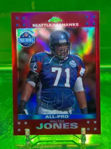 SP #7/139 2017 Walter Jones ROSSO Topps Chrome RIFRATTORE #TC103 SEAHAWKS HOF - Foto 1 di 2