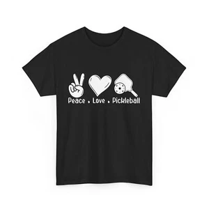 Pickleball Lovers Shirt, Peace Love Pickleball Sports Pickleball Supporter Shirt - Picture 1 of 9