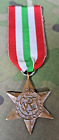 Genuine Ww2 World War Two British Italy Star Medal With Original Ribbon