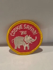 Girl Scout 2" Round Patch - Cookie Safari 1986 - Picture 1 of 1