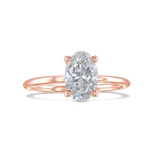 IGI Certified Diamond Engagement Ring VVS2 D Oval 1 Ct Lab-Created CVD Special - Picture 1 of 3