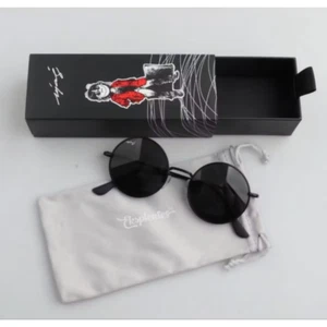 Polarisierte runde schwarze Sonnenbrille Eksplentes x Ujang limitierte Auflage aus Malaysia - Bild 1 von 6