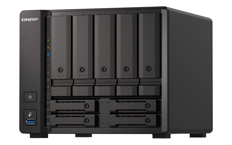QNAP TS-h973AX-8G NAS mit 9 Schächten - Schwarz