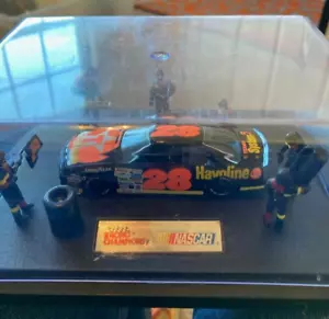 1992 Racing Champions NASCAR #28 Havoline Car Pit Stop And Crew In Display Case - Picture 1 of 20