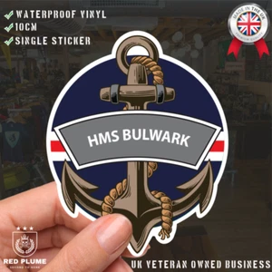 HMS Bulwark Royal Navy Waterproof Vinyl Sticker - Bild 1 von 4