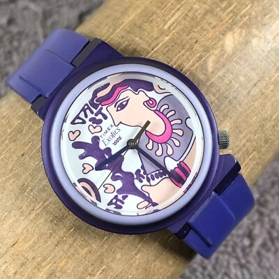 Timex Ba Cell Exotics Women Casual Purple Silicone 32mm Quartz Analog Watch 7" - image 1 of 4