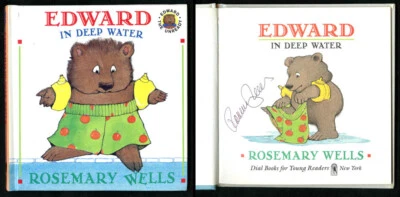 Rosemary Wells SIGNED AUTOGRAPHED Edward In Deep Water HC 1st Ed Pr The Unready - Image 1 of 4
