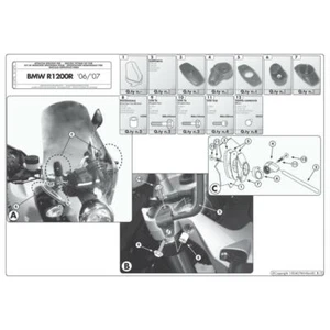 GIVI A147A KIT DI STAFFE SPECIFICO DA ABBINARE A PARABREZZA 147A - Picture 1 of 1