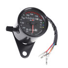 Universal Black Motorcycle Dual Speedometer Odometer 12V Moto with LED Indic _co
