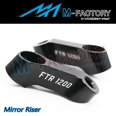 Пара черных стояков для зеркал заднего вида FTR1200 1,5 дюйма для Indian FTR1200 2019-2020 - Изображение 1 из 4