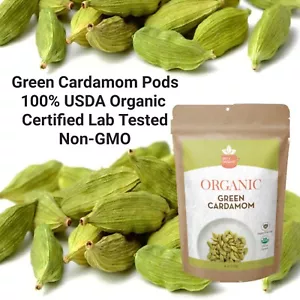 Cardamom Pods USDA Organic Green Fresh Seeds 4oz, Non-GMO, Gluten Free - Picture 1 of 6
