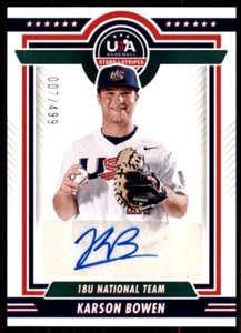 2022 Panini USA Stars & Stripes 18U Autograph Karson Bowen Rookie /499 #18US-KB - Picture 1 of 2