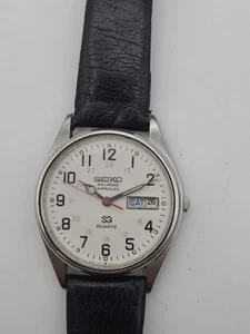 Vintage Seiko SQ Herrenuhr Railroad Approved Day/Date 5H23-8A09 funktioniert - Bild 1 von 14