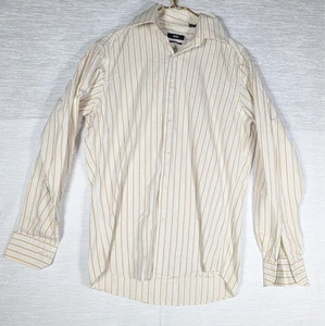 Camisa de vestir Hugo Boss para hombre 15 34/35 marrón manga larga camisa dos capas - Imagen 1 de 6